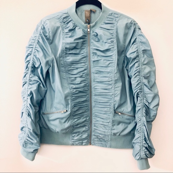 Solo Moda Ruched Bomber Jacket - Picture 5 of 8